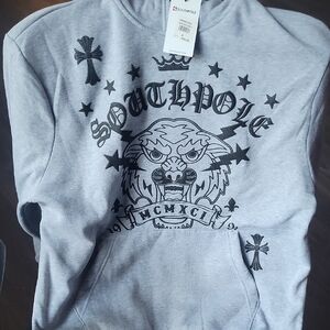 South Pole Heather Gray Graphic Hoodie